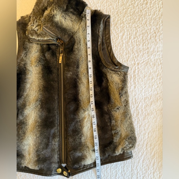 Big Chill Faux Fur & Leather Trim Vest – Size M - Picture 8 of 13